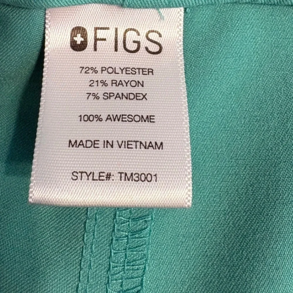 FIGS Technical Collection TM3001 Unisex XL Green Scrub Pants Cargo Straight Leg